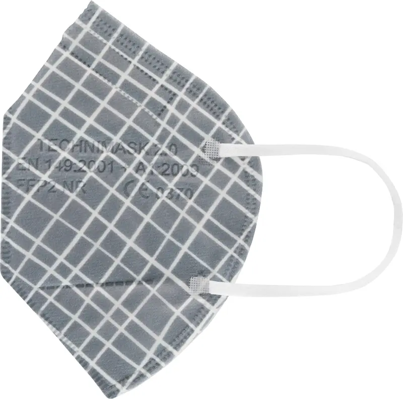 FFP2 Atemschutzmasken, TECHNIMASK 2.0 Karo grau VPE 15