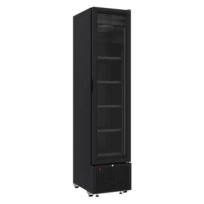 Getränkekühlschrank - 1 Glastür - Schwarz - 348 Liter - 450x656x2024 mm