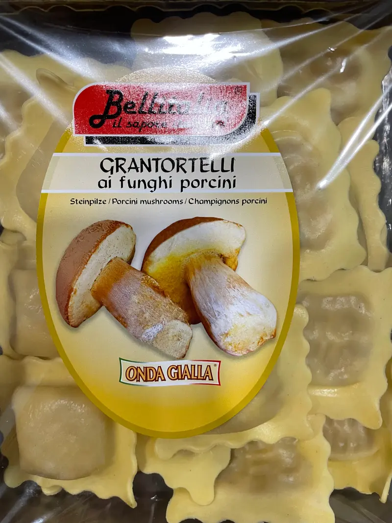 Grantortelli ai funghi porcini - Bellitalia – große Tortellini mit Steinpilzen