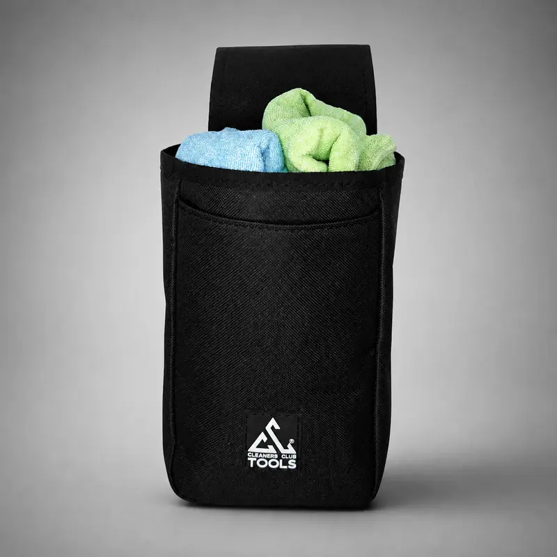 Gürteltasche für saubere Mikrofasertücher mit Handyfach