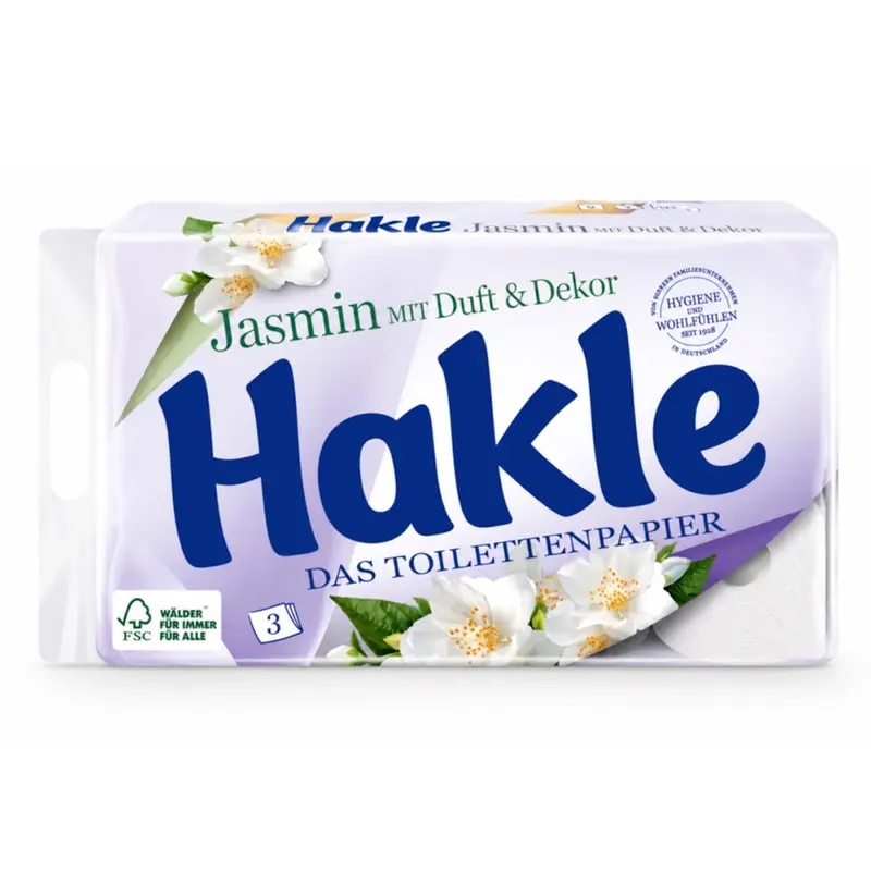 Hakle Jasmin Toilettenpapier 3-lagig | 72 Rollen | Duft-Toilettenpapier