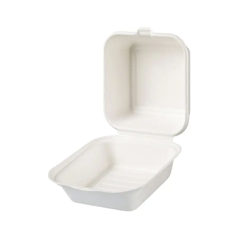 Hamburger-Boxen, Zuckerrohr 15cm x15cm  125Stk