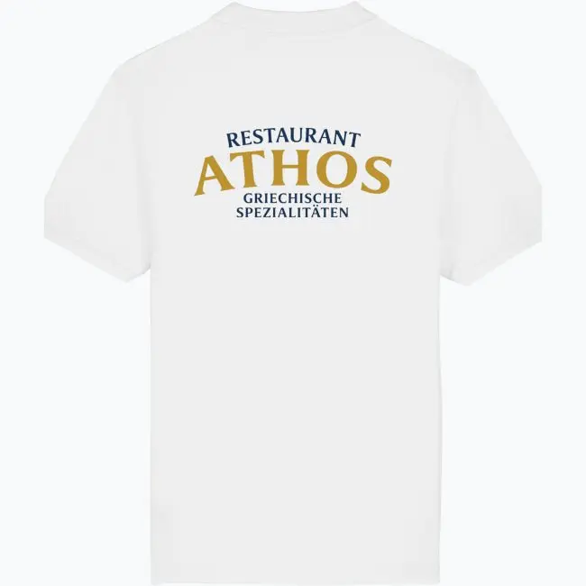 Herren & Damen Polo – Restaurant Athos (Rückendruck)