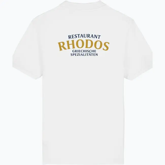 Herren & Damen Polo – Restaurant Rhodos (Rückendruck)