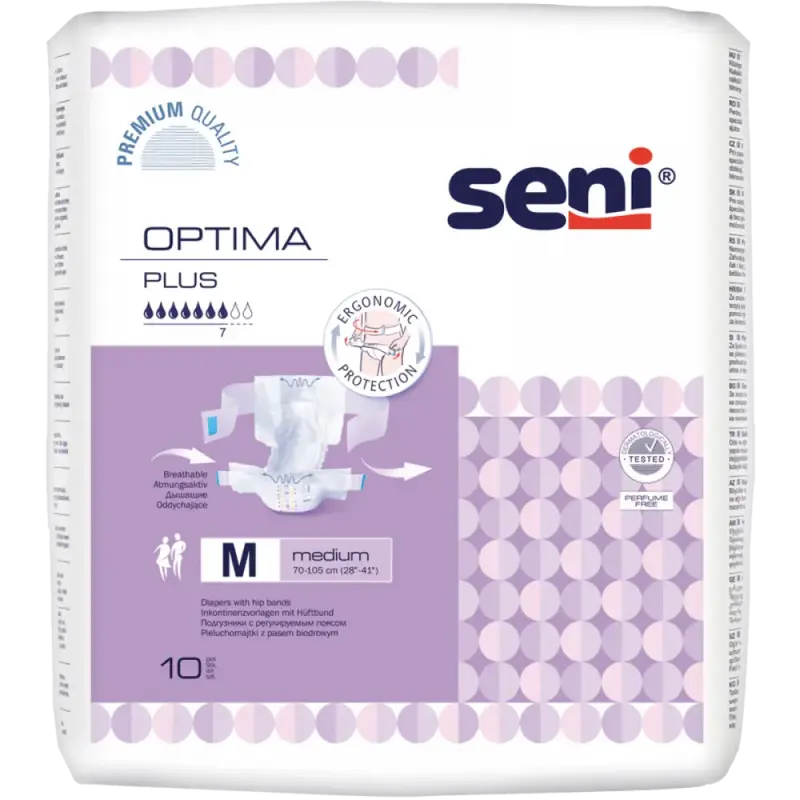 Inkontinenzvorlagen mit regulierbarem Hüftbund - Seni Optima Plus