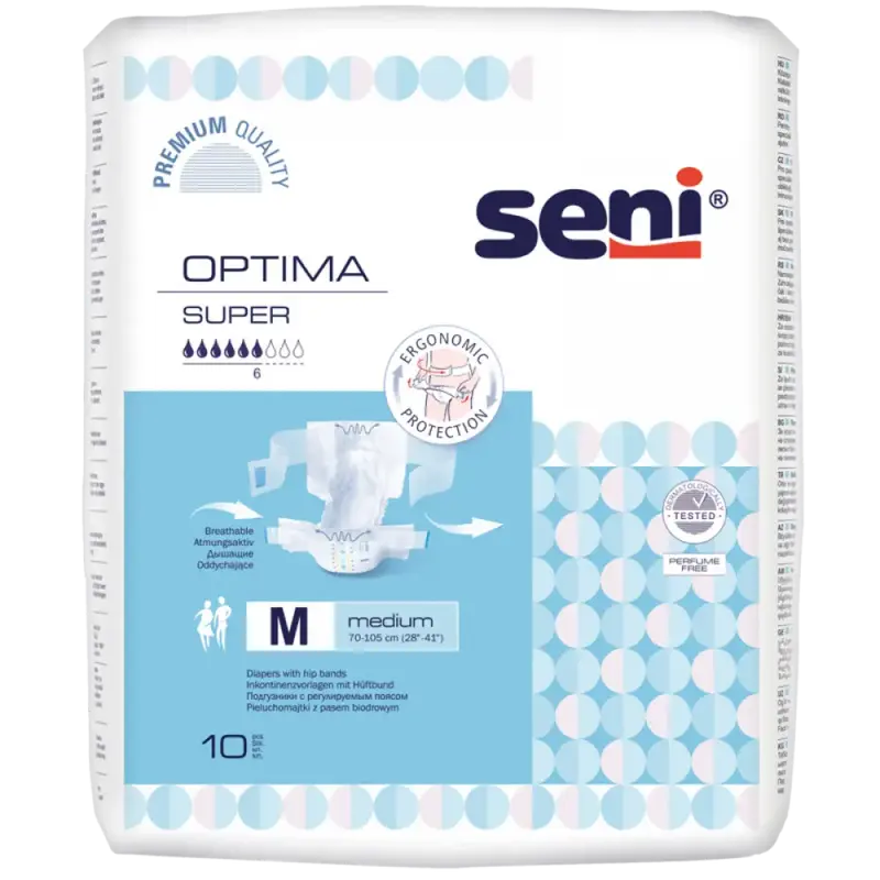 Inkontinenzvorlagen mit regulierbarem Hüftbund - Seni Optima Super