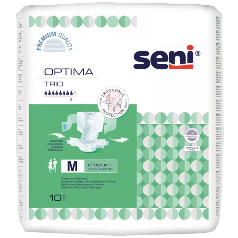 Inkontinenzvorlagen mit regulierbarem Hüftbund - Seni Optima Trio Größe M