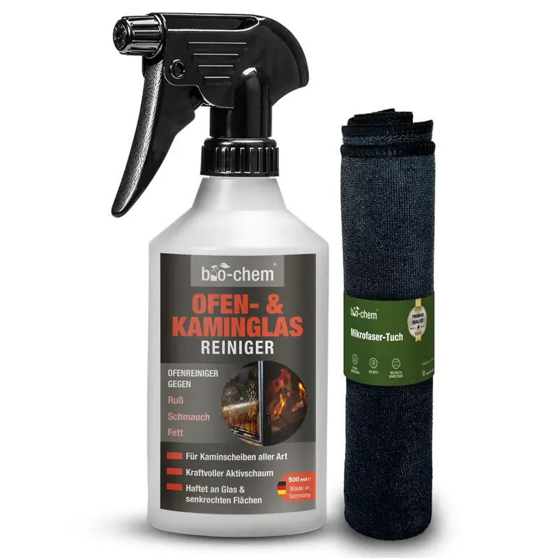Kaminglasreiniger  (500 ML + Tuch)