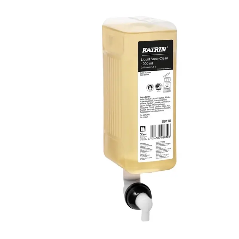 KATRIN Flüssigseife Neutral/Clean 6 × 1.000 ml – parfümfrei & hautfreundlich