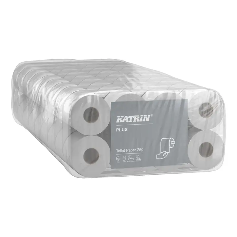 KATRIN Plus Toilettenpapier 3-lagig 250 Blatt 72 Rollen – weich & saugstark