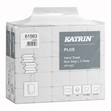 KATRIN Plus W-Falz Falthandtücher Non Stop L Wide 90 Blatt