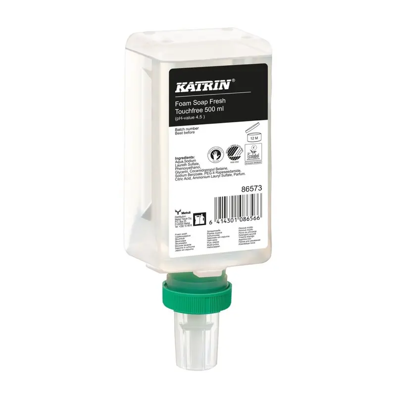 KATRIN Touchfree Schaumseife Fresh 12 × 500 ml – 7.500 Portionen