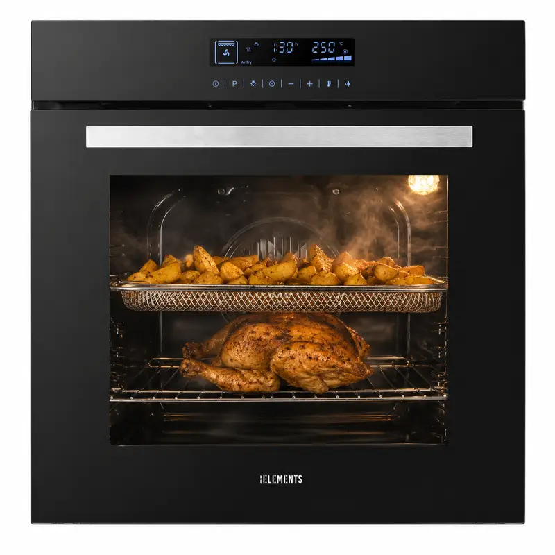 KB ELEMENTS Einbaubackofen 60 cm – Air Fry, Teleskopauszug, 15 Funktionen, 73 Liter, A+