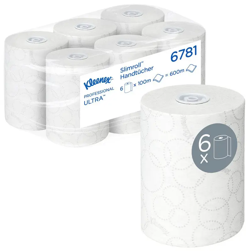Kleenex® Ultra™ Slimroll™ Handtücher 6781, 2-lagig, Rolle, FSC®-Mix, weiß - Karton mit 6 Stück