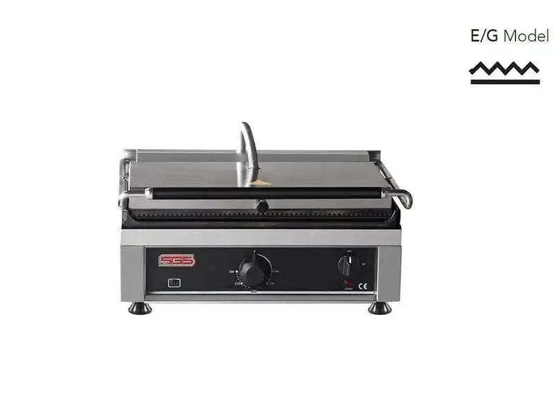 Kontaktgrill / Oben Gerillt / Unten Glatt / 2,1 kW / Tischgrill