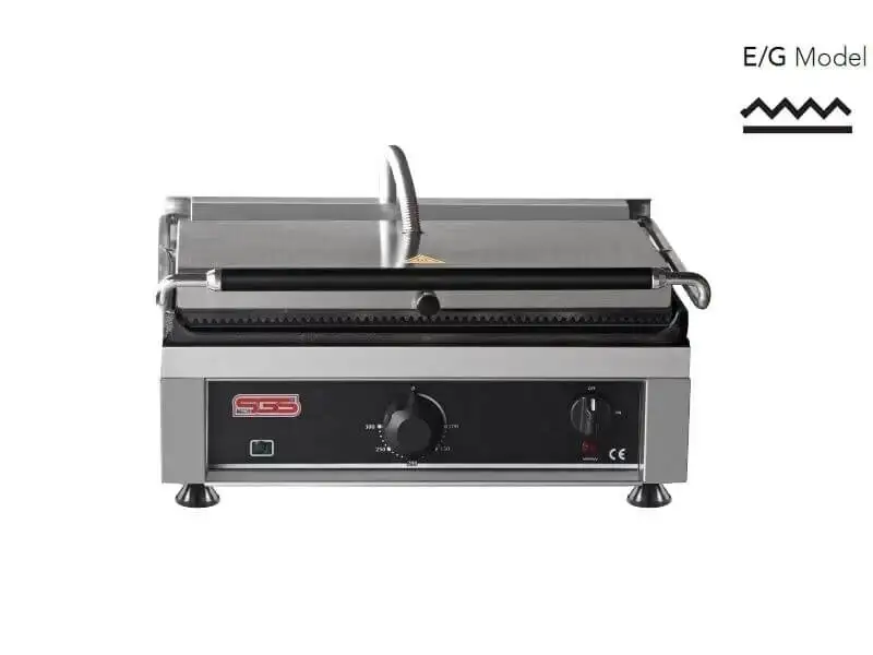 Kontaktgrill / Oben Gerillt / Unten Glatt / 2,75 kW / Tischgrill / Paninimaker