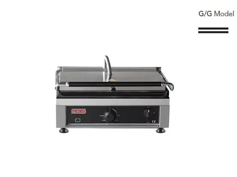 Kontaktgrill / Oben / Unten Glatt / 2,1 kW / Tischgrill / Paninimaker