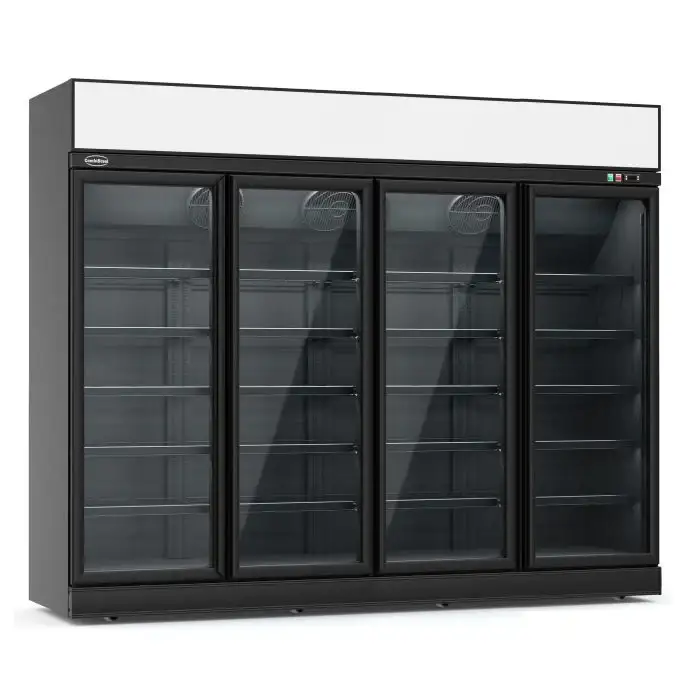 Kühlschrank 4 Glastüren - Schwarz - 2060 Liter - 2508x710x2092 mm