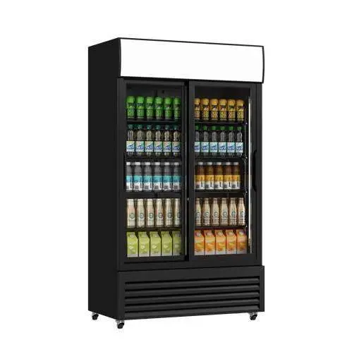 Kühlschrank mit Glasschiebetüren – 760L - 1120x610x1973 mm - inkl. Räder