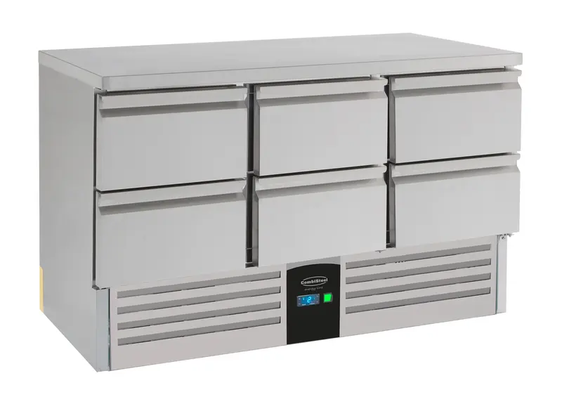 Kühltisch 6 Schubladen Energy Line Ausgestattet Mit Verdampfer - 1368x700x870 mm - 0,235 kW