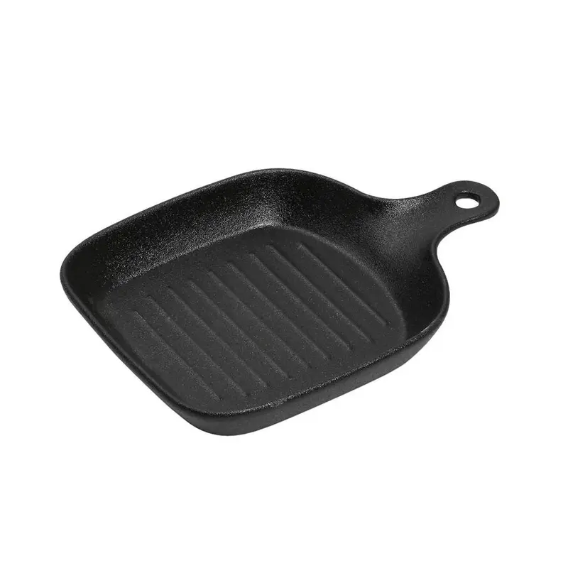 LAVA Mini-Servierpfanne Quadratisch 16x16cm – Stoneware Schwarz – Ofenfest & Stilvoll