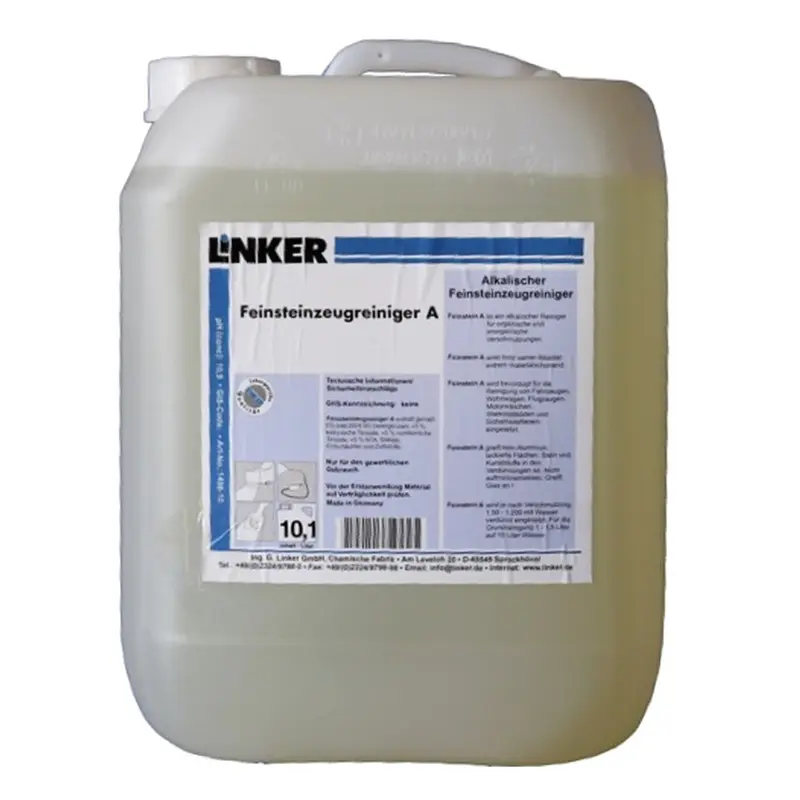 LINKER CHEMIE Feinsteinzeugreiniger A 10 Liter – alkalischer Reiniger für Steinbeläge