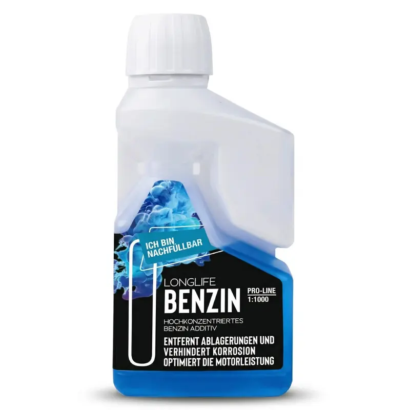 Longlife BENZIN Pro-Line – Benzin Additiv für die Dauerpflege, 250 ml Dosierflasche