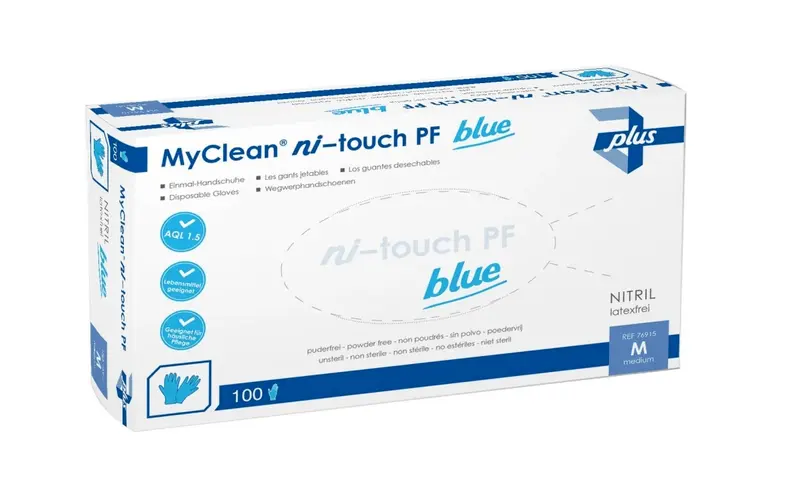 MaiMed ni-touch PF Einweg Nitril Untersuchungshandschuhe blau - 10 Boxen