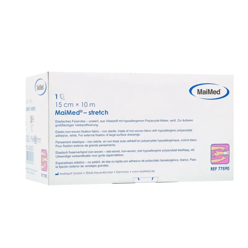MaiMed stretch Fixiervlies elastisch, selbstklebend 15 cm x 10 m