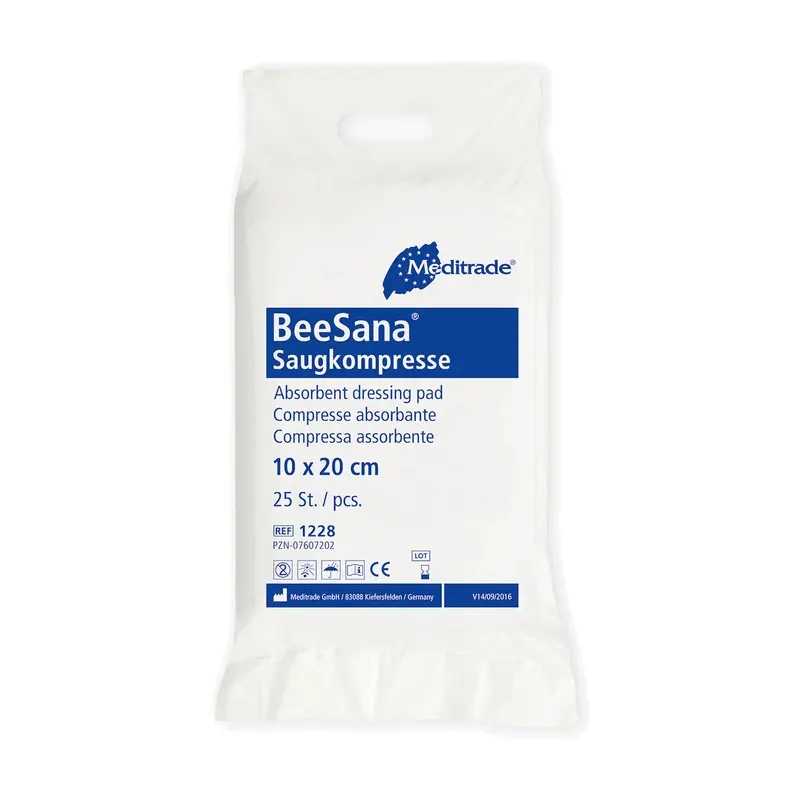 Meditrade BeeSana Saugkompresse - unsteril - 10 x 20 cm bis 20 x 40 cm