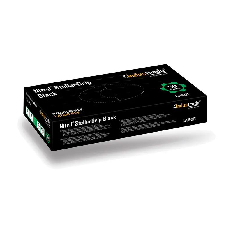 Meditrade Nitril StellarGrip black - Nitril-Untersuchungshandschuhe