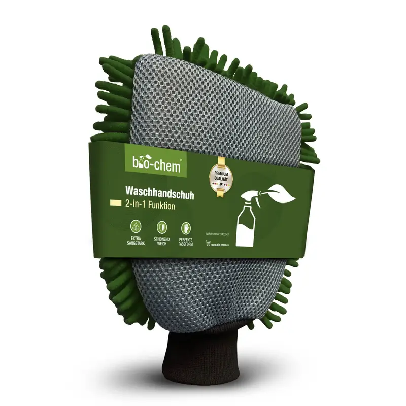Mikrofaser Waschhandschuh grün