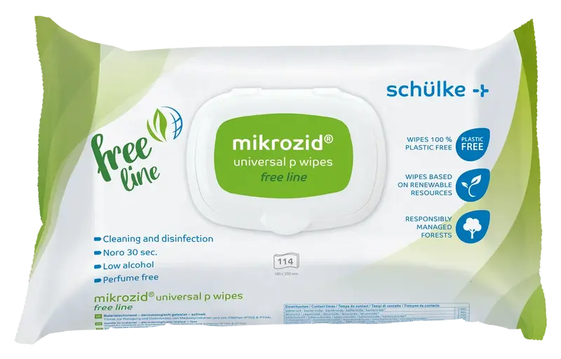 mikrozid universal p wipes free line 114 Tücher | Schülke Desinfektionstücher