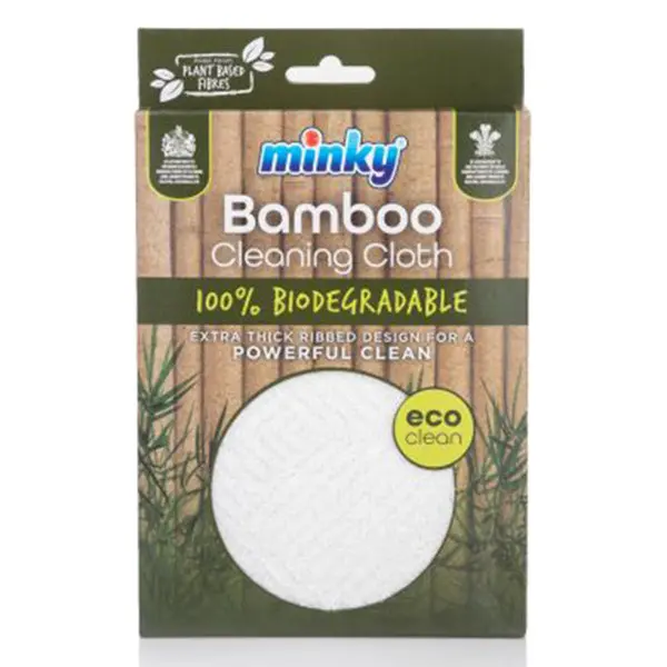 Minky Bamboe Schoonmaakdoek Wit Biologisch Afbreekbaar