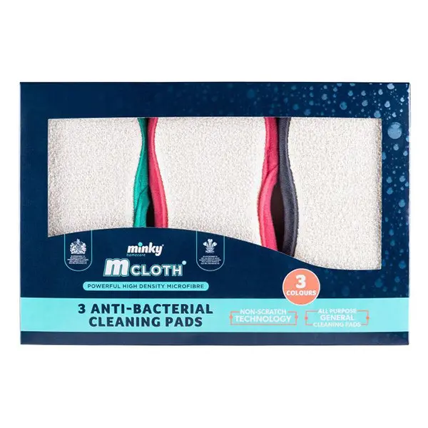 Minky M Cloth Schoonmaakpad Giftbox – 3-Pack (Grijs, Groen & Roze)