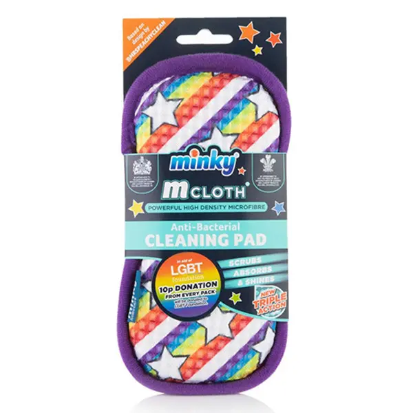 Minky M Cloth Schoonmaakpad – Superstar (Regenboog & Sterren)