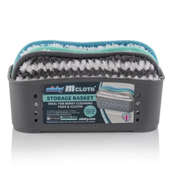 Minky Opbergbox met Schoonmaakpads – 3-Pack (Grijs)