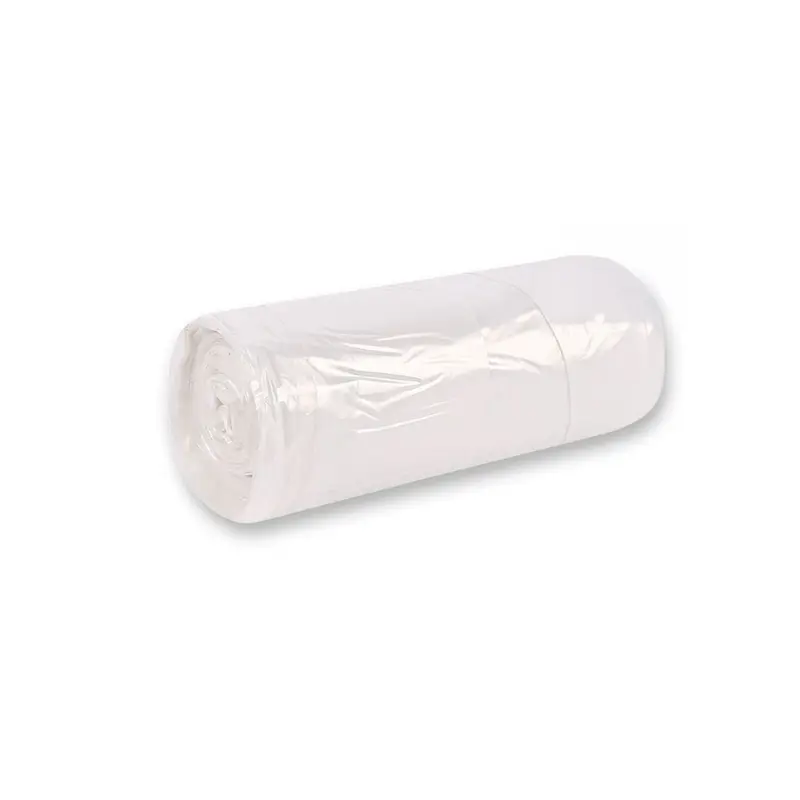 Müllbeutel mit Griff, 18 l - 13 my | HDPE, Rolle, transparent - Karton mit 36 x 30 Stück (1080 Stück)