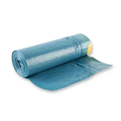 Müllbeutel mit Zugband Eco, 30 l - 35 my | LDPE, Rolle, verschiedene Farben - Karton mit 35 x 15 Stück (525 Stück)