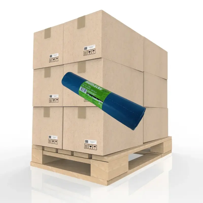 Müllsäcke HD-60 blau 120 Liter 700x1100mm | 12.000 Stück | 44my