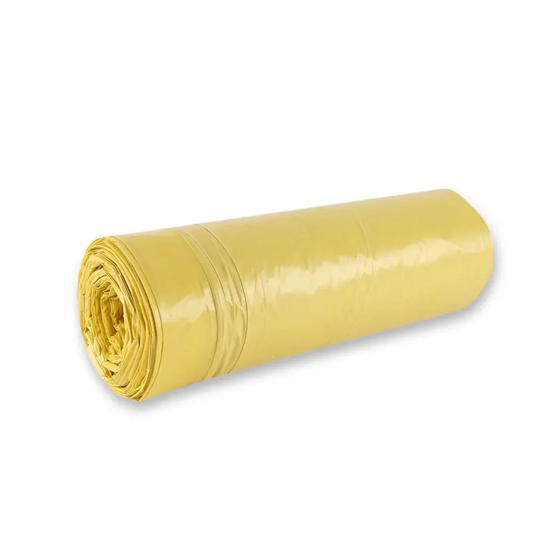 Müllsäcke mit Zugband, 120 l - 45 my | LDPE, Rolle, verschiedene Farben - Karton mit 6 x 25 Stück (150 Stück)