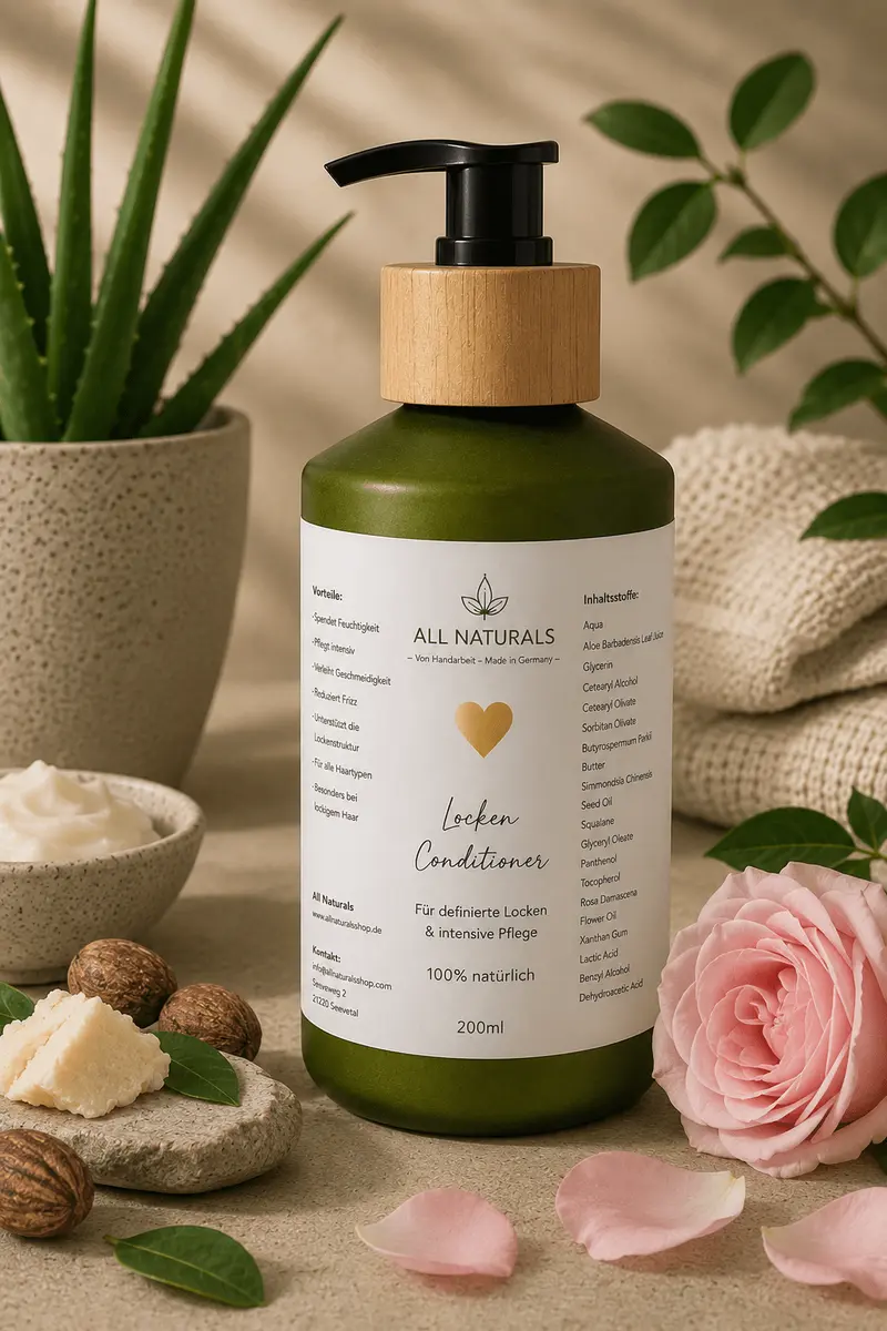 Natürlicher Locken Conditioner mit Aloe Vera, Shea Butter & Jojobaöl