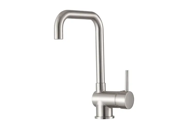 Niederdruck-Küchenarmatur mit eckigem Design in Chrom Matt