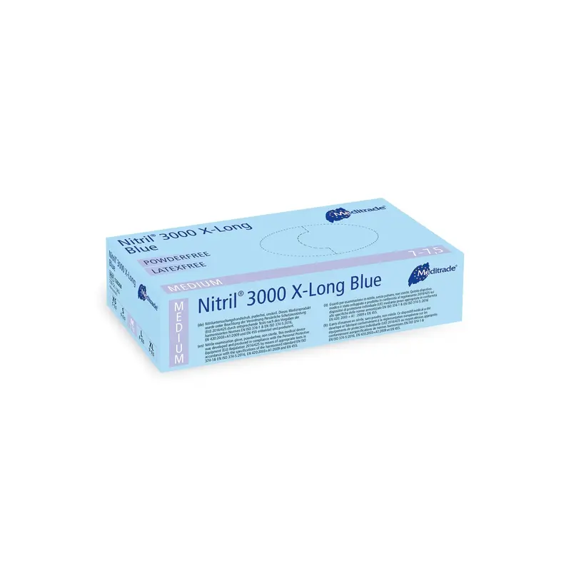 Nitril® 3000 X-Long Blue Untersuchungshandschuh aus Nitril