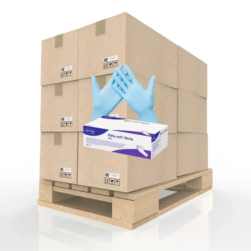 Nitrilhandschuhe Blau 100 Stück | 700 Boxen VPE | Peha-soft Nitrile Blue Hartmann Einmalhandchuhe