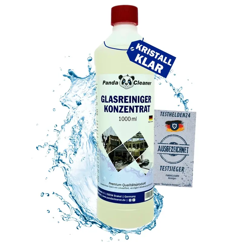 PandaCleaner Glasreiniger-Konzentrat - Fensterreiniger 1000ml, 2000ml & 12000ml!
