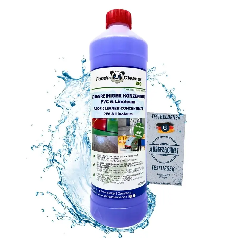 PandaCleaner PVC Bodenreiniger -  Linoleum Reiniger zur Reinigung & Pflege für Vinylboden 1000ml