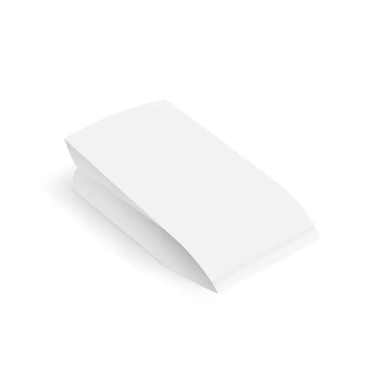 Papierbeutel (Papier/PE) 2-lagig, fettdicht, weiß – 10,5 + 5,5 x 24 cm, 1/2 kg, 100 Stück