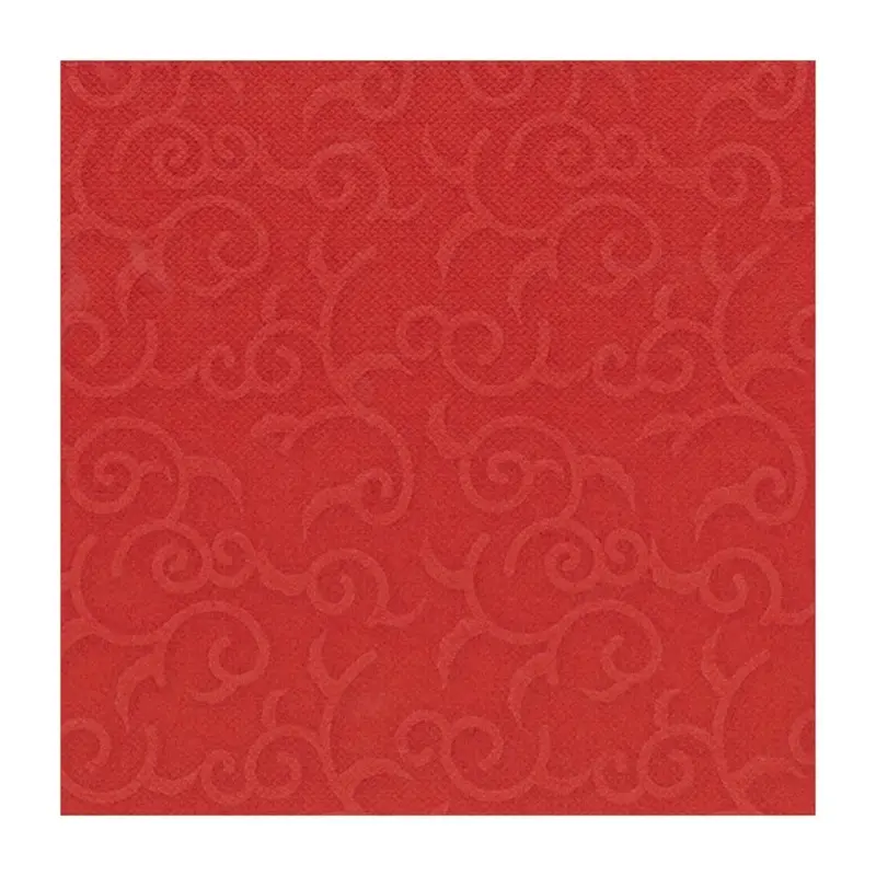 PAPSTAR ROYAL Collection CASALI Servietten rot 40 × 40 cm, 3-lagig, 250 Stück – Stoffoptik