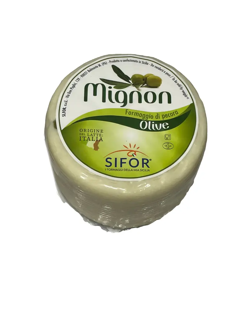 Pecorino Primo Sale Olive - Mignon – milder Schafskäse mit Oliven